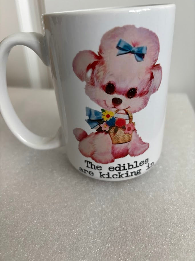 The Edibles are Kicking In Kitschy Baby Animal 15-ounce Ceramic Mug (Copy)