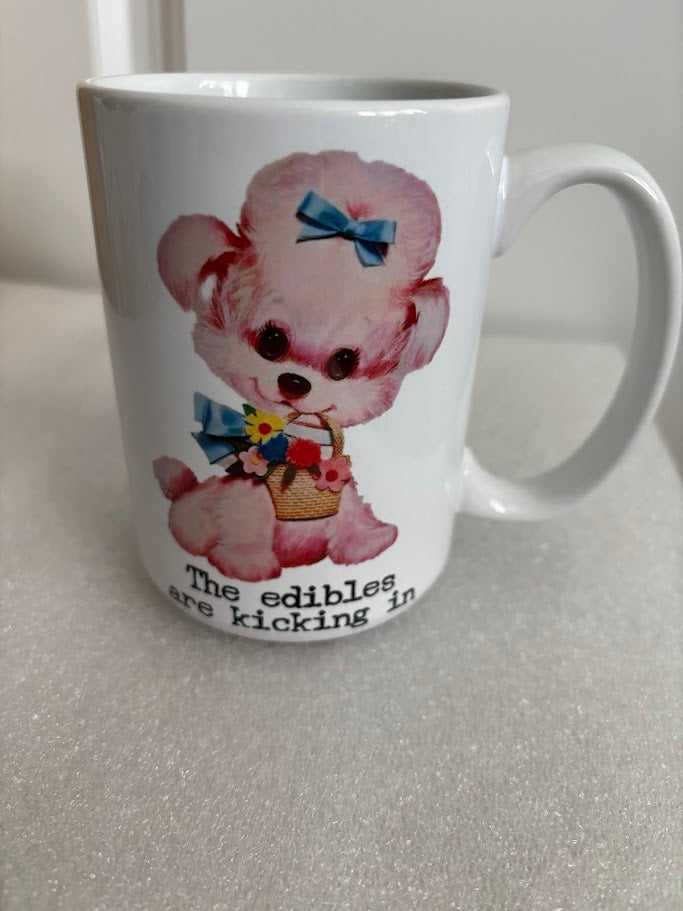 The Edibles are Kicking In Kitschy Baby Animal 15-ounce Ceramic Mug (Copy)