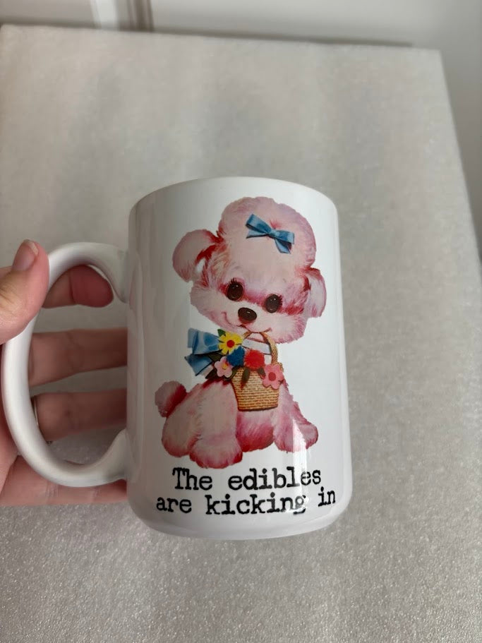 The Edibles are Kicking In Kitschy Baby Animal 15-ounce Ceramic Mug (Copy)